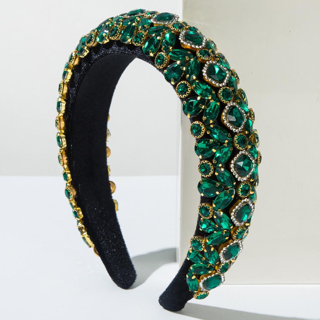 Wide-edge Velvet Hairband, Royal Style Vintage Headband, Luxurious and Exquisite Evening Hair Accessory