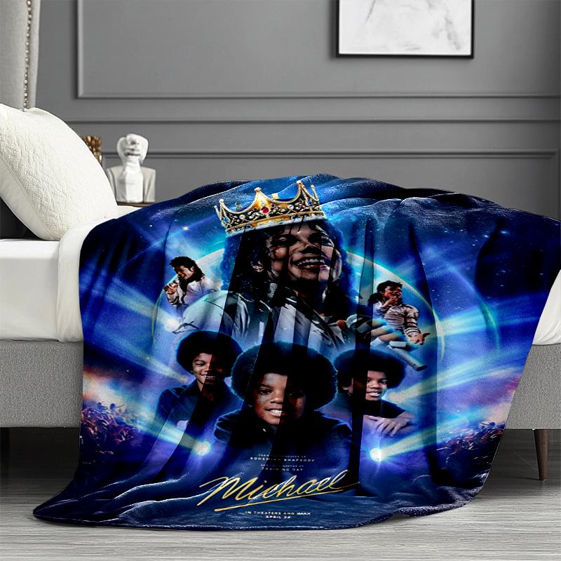 Coperta Stampata Michael Jackson - Morbida e Confortevole, per Camera da Letto, Viaggio, Divano, Decorazione Casa - Regalo di Compleanno Natale per Amico