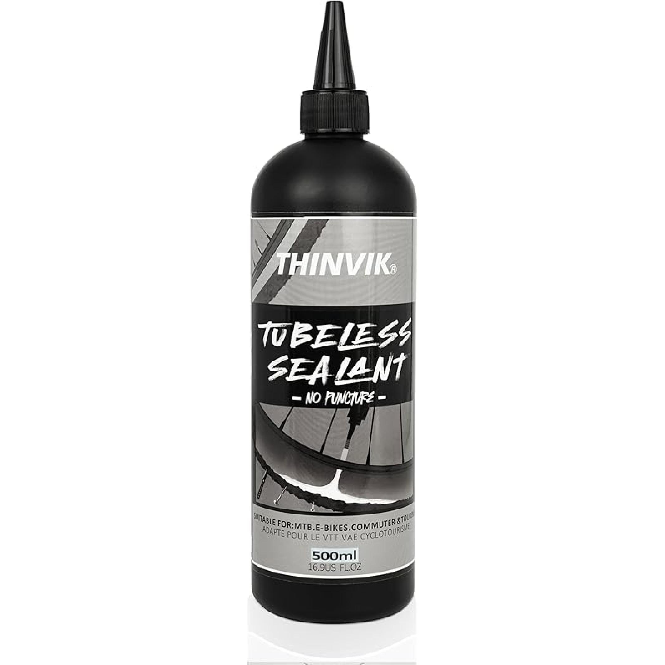 Thinvik Tubeless Bike Tire Sealant No Puncture Hassle and Leak Prevention for Road Bike MTB CX and Gravel Bicycle Tyres Sealant Tubeless sealant(500ml/16