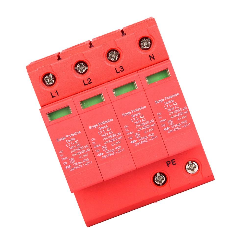 4P House Arrester Device 385V Power Transient Protector Durable Low Voltage Arrester  House