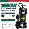 Household Farm Submersible Cutting Sewage Pump Portable Dirty Water Pump For Pond Cleaning Septic Tank Waste Drain Work