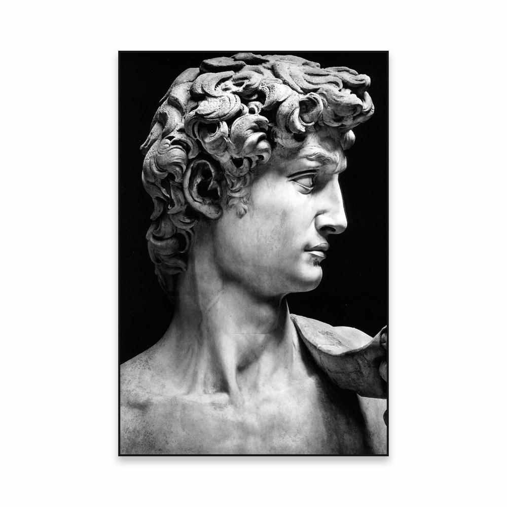 Perseus with the Head of Medusa Poster Black and White Ancient Greek God Wall Art Prints Canvas Painting Home Room Decoration