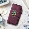 Vintage Scooter Print Long Wallet Card Holder Casual Portable PU Leather Purse for Daily Use 