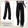 Sweatpants for Wide Long Active Beautiful Solid With Body [Rovidorx] Women, Pants, Autumn/Winter, Tracksuit, Women's Bottoms, Pants, Bottoms, Pants,