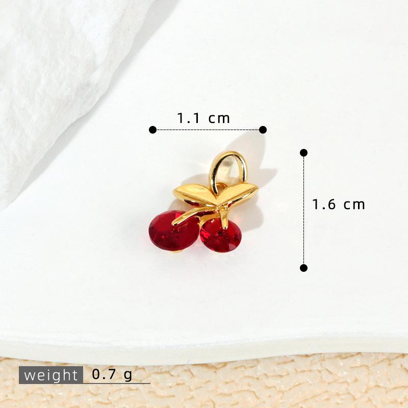 Cherry Pendant Necklace & DIY Earrings Set