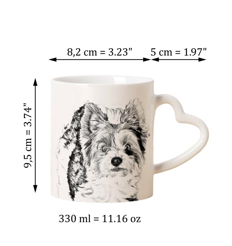 Biewer Yorkshire Terrier - Cup with a Dog, Adorable Cup with a Heart-shaped Handle, Universal Gift from the Art-Dog Brand