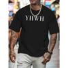 YHWH New Men'S Short-Sleeve T-Shirt, a Trendy Summer Top with Print Designs, for Casual Wear, Featuring a Round Neck And Breathable Fabric, Plus Size