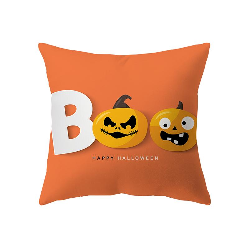 Devil Pumpkin Throw Pillow Cover Halloween Theme Throw Pillow Cover Sofa Chair Bed Cushion Cover Home Decor