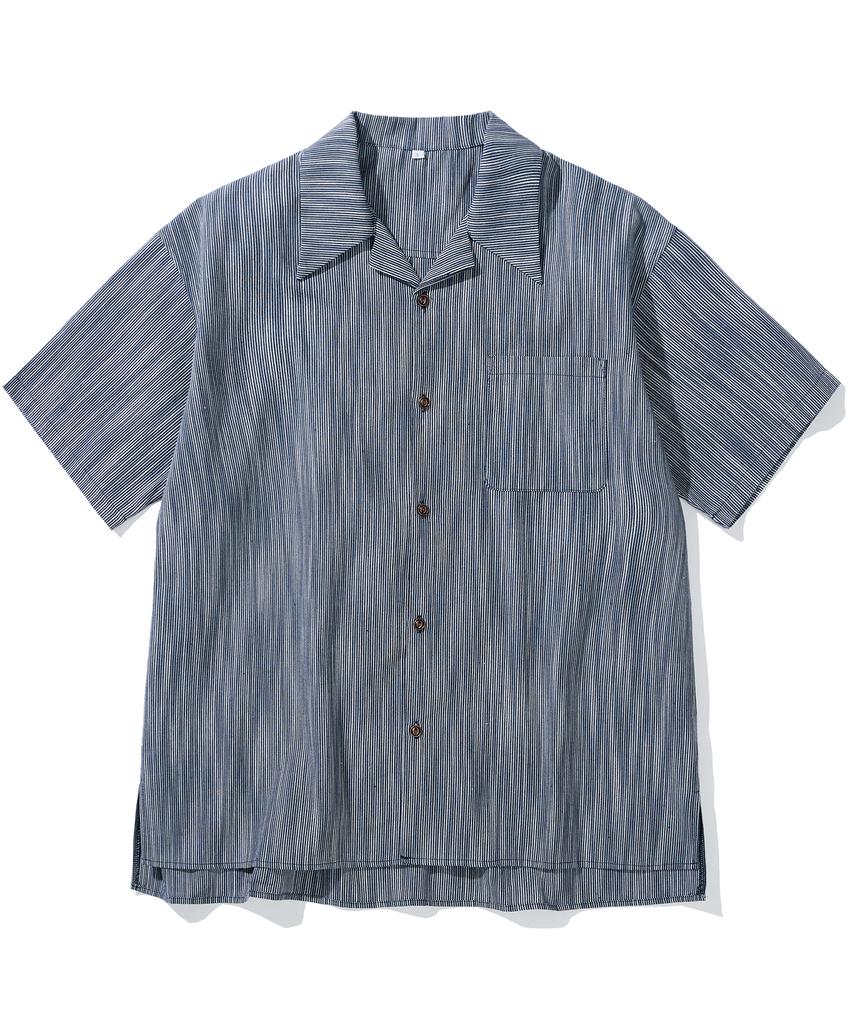 KND Aoiiro Striped Open Collar Shirt