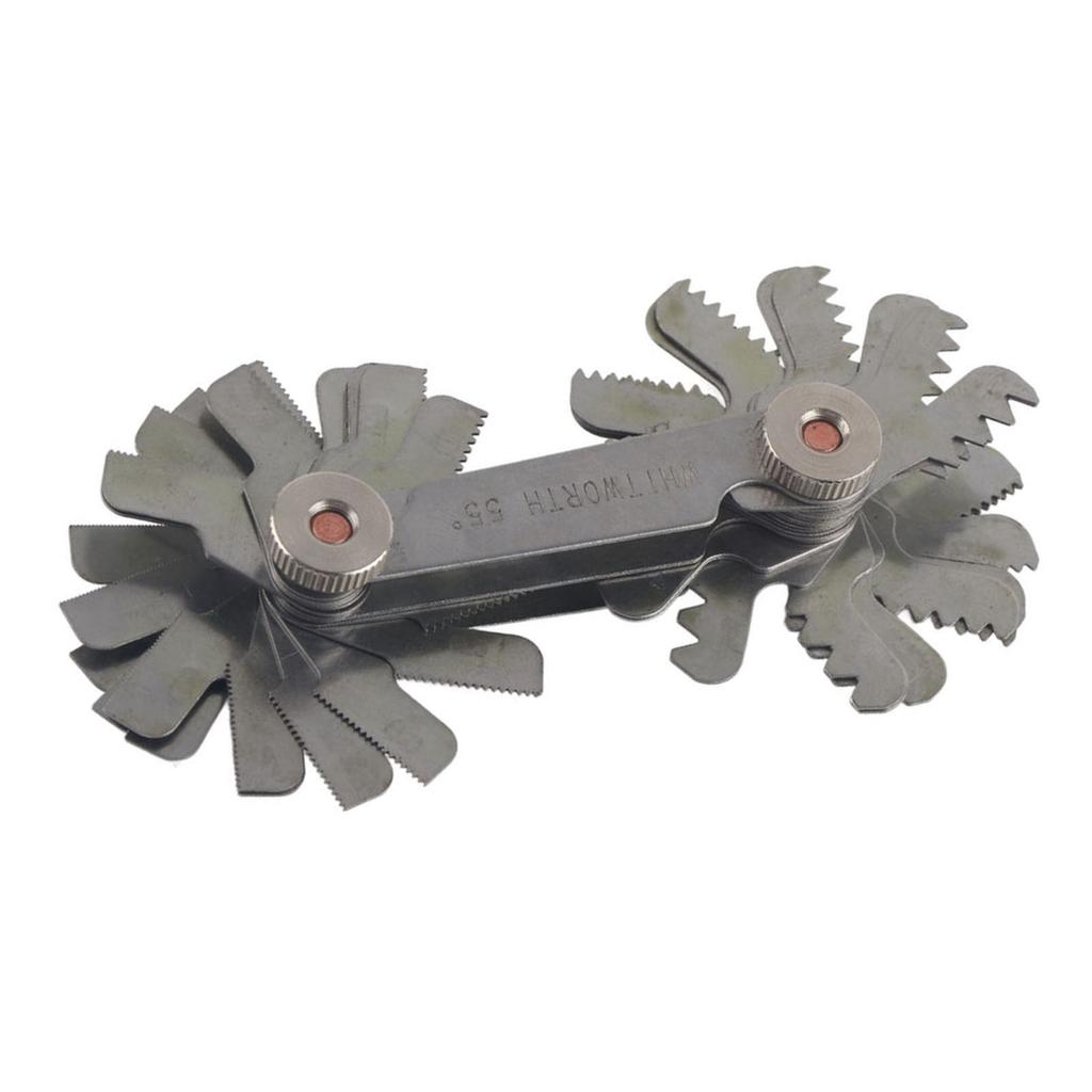 52Pcs Stainless Thread Plug Gage 60 and 55 Degree Screw Pitch Measuring Tool (Metric&Imper)