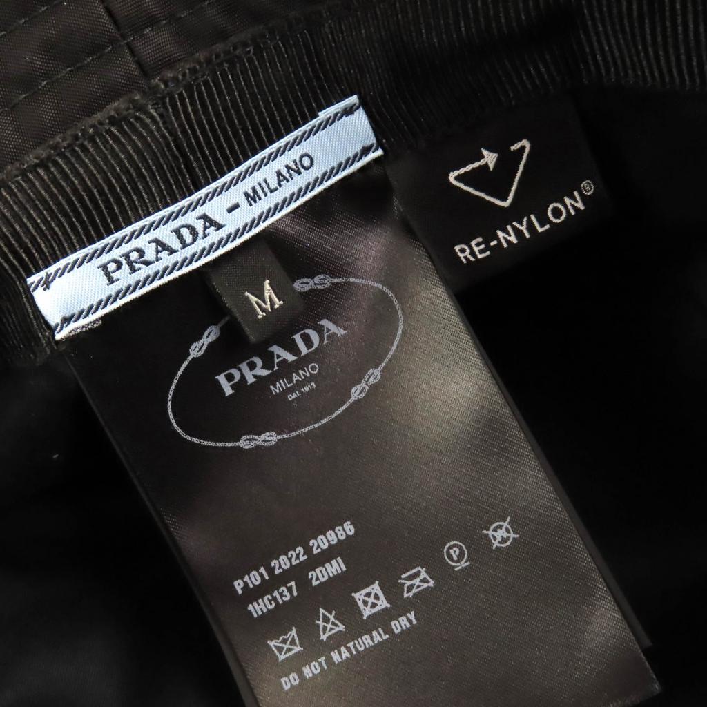 Great PRADA hat Triangle logo with Re-Nylon bucket hat Women M 1HC137 Used