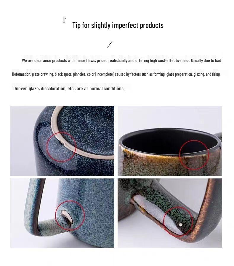 Nordic Retro Large Capacity Ceramic Mug – European Style Belly Cup for Couples