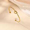 Stainless Steel Heart Bracelet For Women Men Gold Color Thin Cuff Bangle Bracelets Femme  Designer Jewelry Couple Gfts