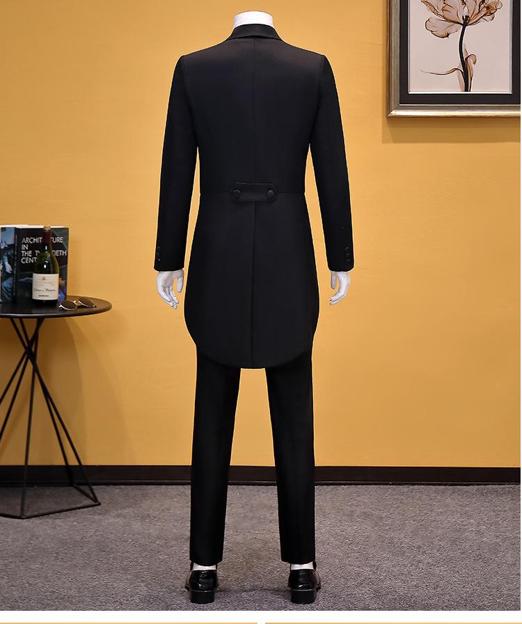 Men's Swallowtail Tuxedo for Formal Events, Stage Performances, and Choir Conductors