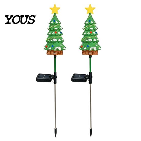 Holiday Landscape Enhancement Solar Christmas Tree Light, Powered Garden Stake Waterproof Lights LED Pathway Light for Outdoor Yard Patio Lawn