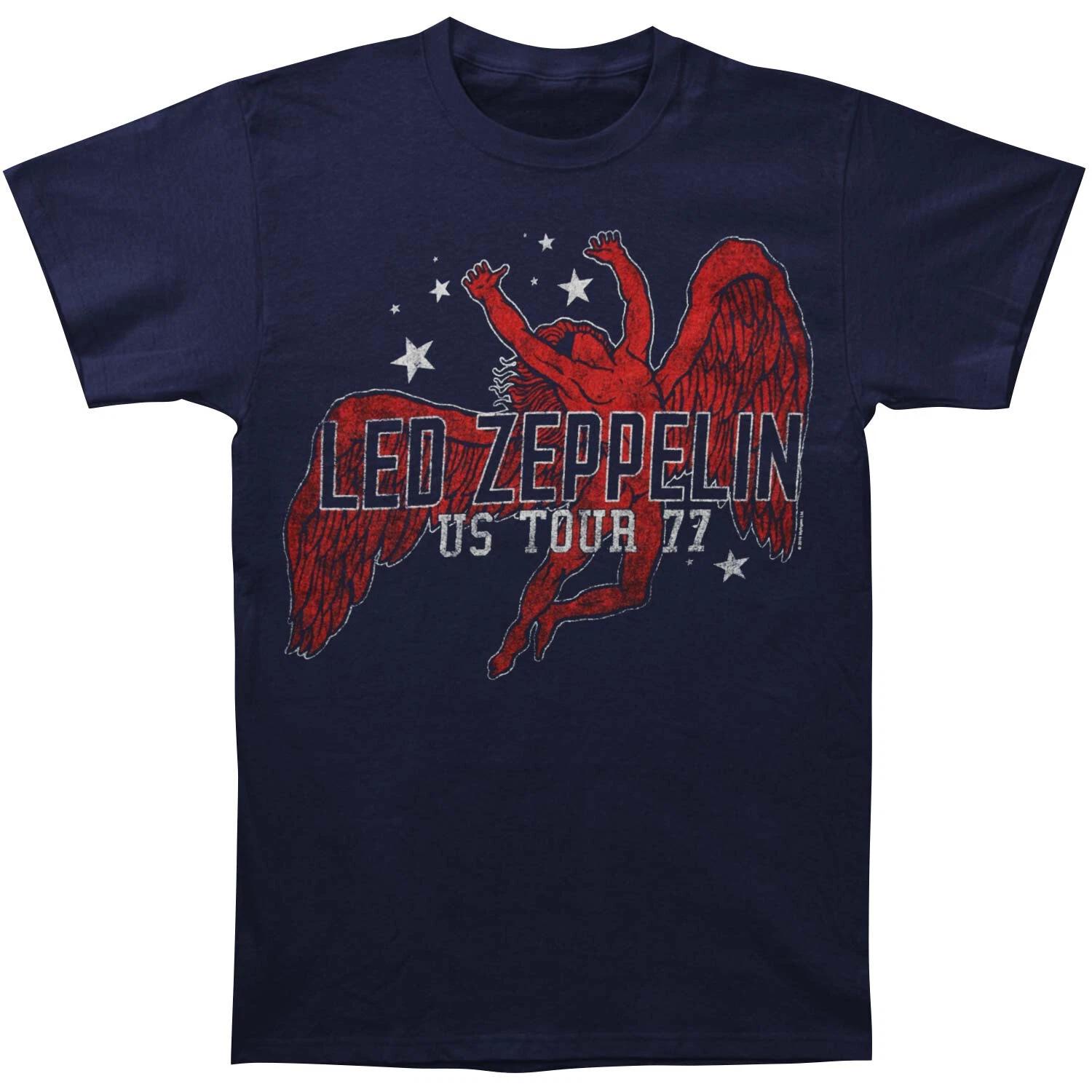 Authentic LED ZEPPELIN Red Icarus Stars Logo T-Shirt S M L XL 2XL NEW XL