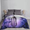 Siren Head In Purple Horror Background Fleece Throw Blanket Scary Game Blanket for Bedding Bedspread Soft Quilt Multifunction