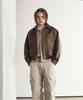 Sperone [Real Leather] Lambskin Washed Semi-Over Jacket (Brown)