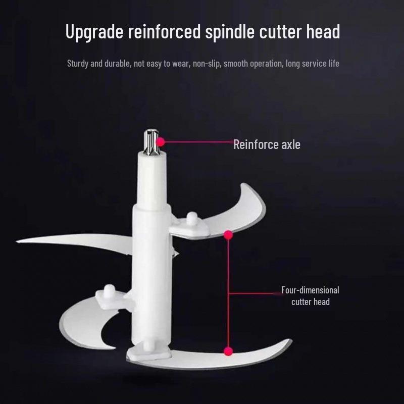 Elektrisk matberedare med knivhållare, köttkvarn och hacktillbehör