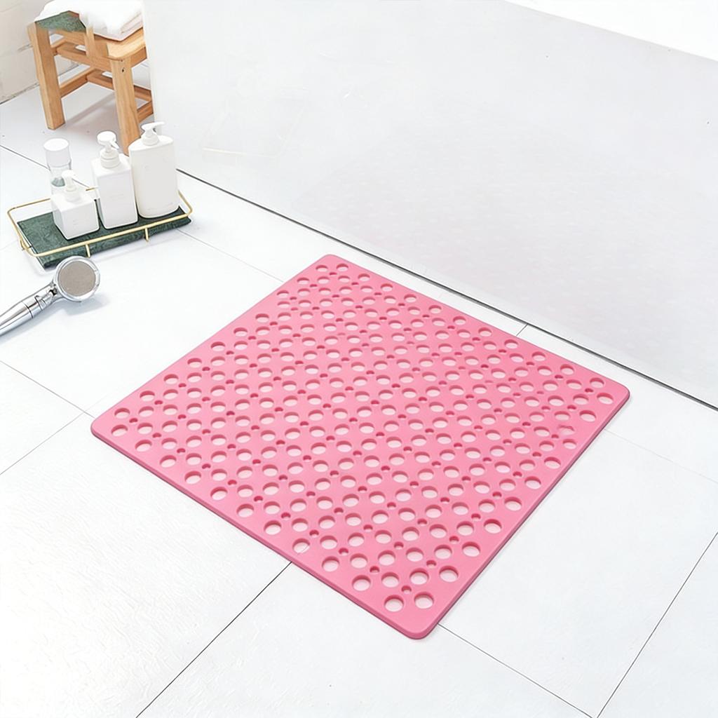 Anti Slip Shower Mat with Suction Cups and Drain Holes Fast Draining Shower Mats for Bathroom Bathtub & Shower Stall