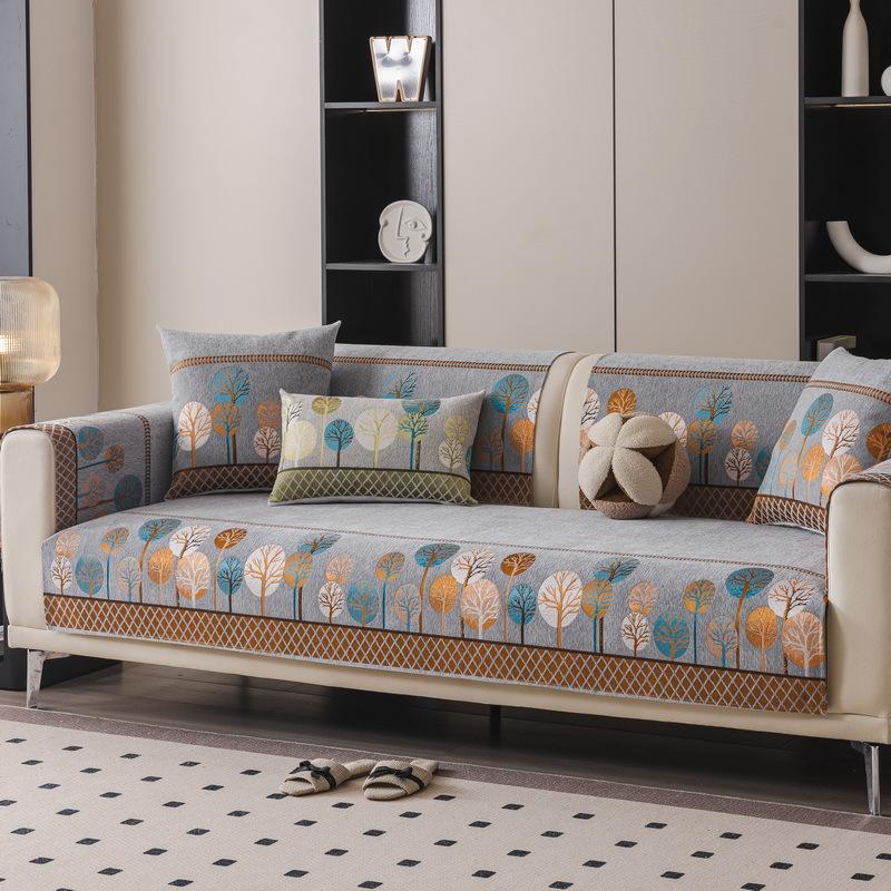 National Wind Sofa Cushion Universal In All Seasons  New Non-Slip Seat Cushion Light Luxury High-End Cloth Towel Simple Cover