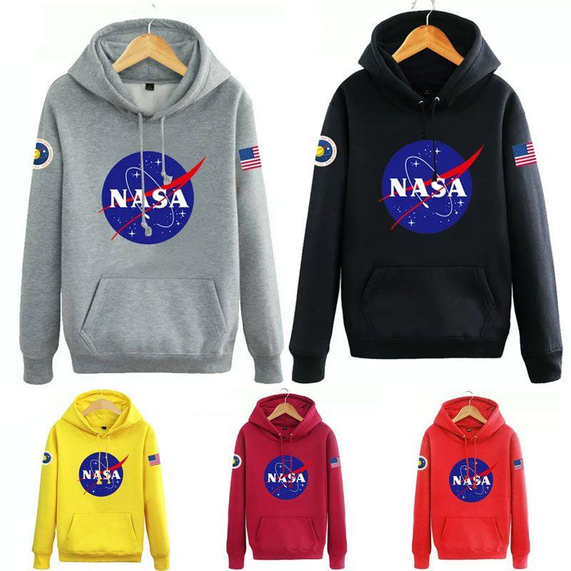 Pánská mikina s kapucí Nasa Space Pullover Teplá Měkká Prodyšná Ležérní Vnější Oblečení Mikina
