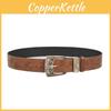 Fashion Flower Pattern Metal Buckle Decoration Women Casual Belt For Unisex Fashion