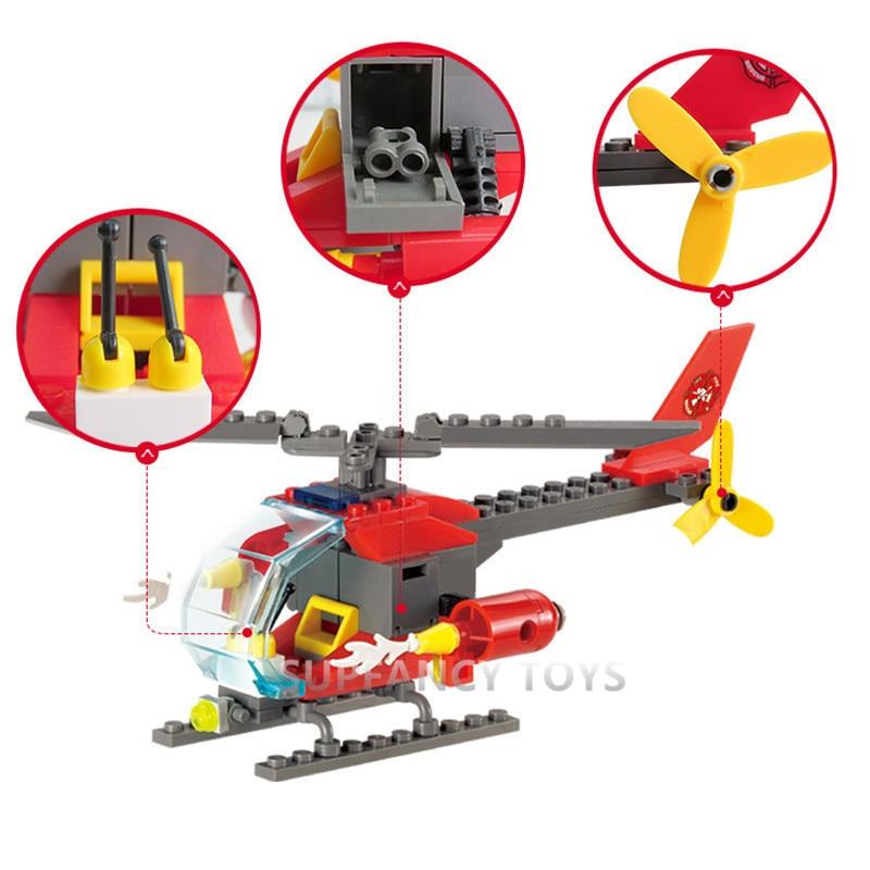 89 шт. Городской пожарный спасательный вертолет самолет строительные блоки наборы модель — фото 3