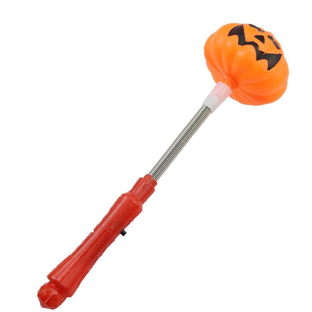 4Pcs LED Pumpkin Hand Lantern Luminous Pumpkin Stick Lantern Halloween Lantern Kids Toys