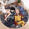 Onepunch Man Round Area Rug Carpet Rug For Living Room Bedroom Sofa Playroom Decor Nonslip Floor Mat