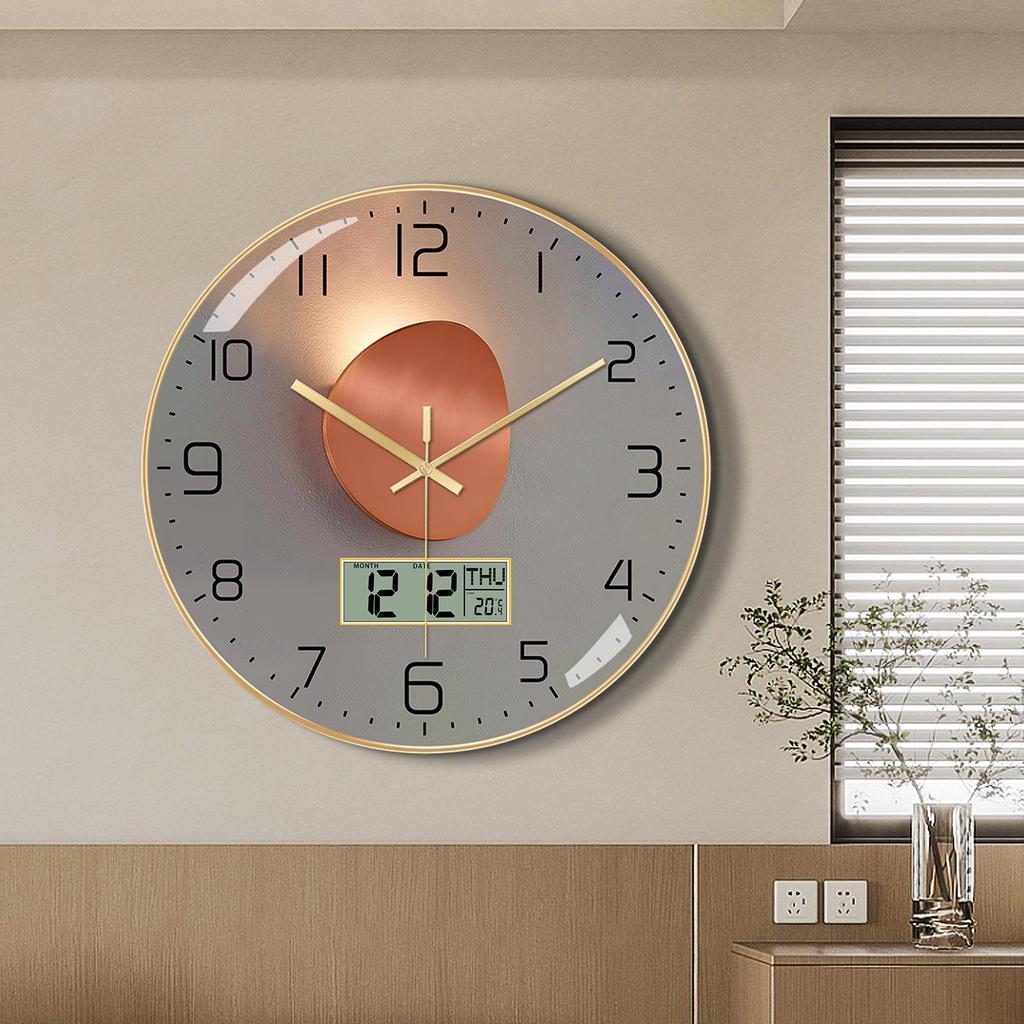 Bestselling Bluetooth Wall Clock with Automatic Time Sync, English LCD, and Perpetual Calendar - Wall-Mounted Electronic Clock