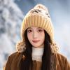 Ladies Snowflake Christmas Wool Hat Winter Fleece Thickened Cold Warm Hat Outdoor Travel Ear Hat New