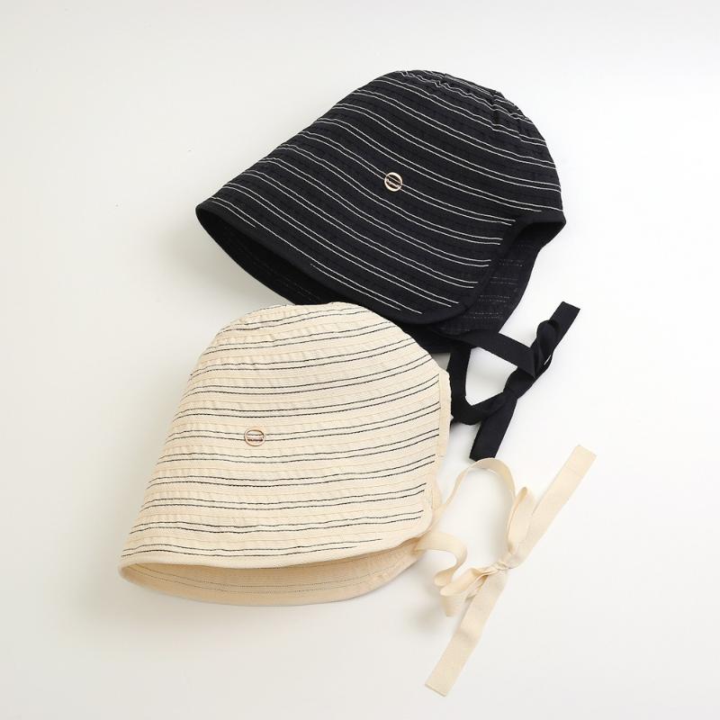 Ribbon Women Striped Fisherman Hat Wide Brim Foldable Summer Sun Hat Sun Protection Solid Color Sunshade Hat