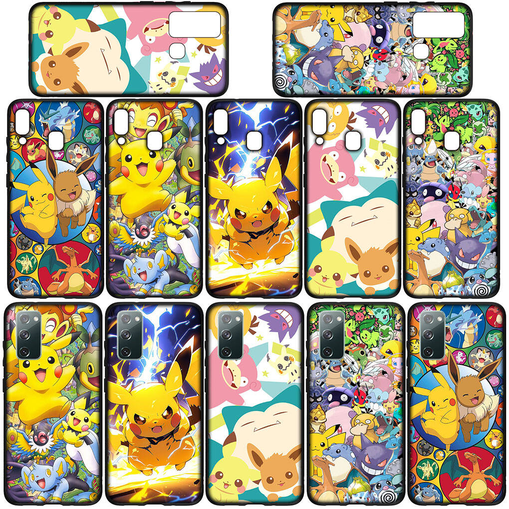 Cover for iPhone 17 16 15 Xiaomi Poco Redmi Note 14 13 12 11 Pro Max X 9 Samsung Galaxy S25 S24 S23 OPPO Huawei Eevee Pokemon Pikachu Cute Phone Case