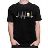 Custom Beer Heartbeat Tshirt for Men Short Sleeves T Shirt Cool Tshirt Loose Fit 100 Cotton Tee Gift