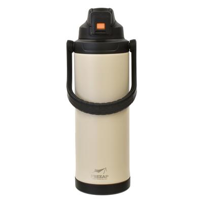 FREEAP Insulated Water Bottle, Large Capacity, 3.0 Liters, Sports Jug, Wide Diameter, Easy To Wash, Outdoor K-10886 (Greige)