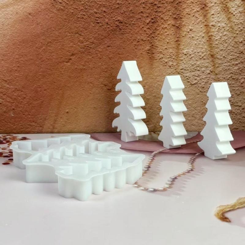 Christmas Silicone Molds,Christmas Ornament Mold Xmases Tree Epoxy Mold for Resin Casting DIY Crafts Soap Home Decorations