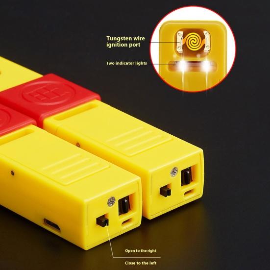 1/2Pcs USB Charging Remote Control Igniter with Lights 10M Effective Distance Flameless Candle Camping Survival Kitchen Electric Ignition Device