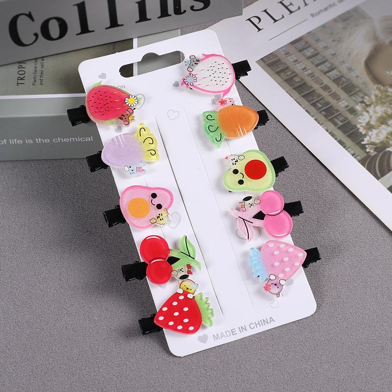 10 bucăți/set noi agrafe de păr cu unicorn drăguț de desene animate pentru fete, agrafe de păr colorate, dulci, pentru copii, accesorii de păr pentru fete