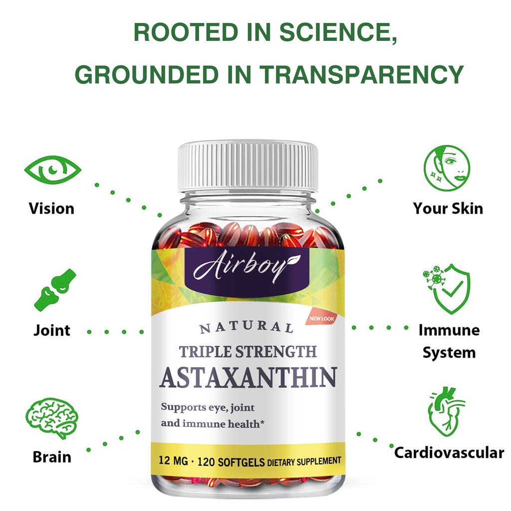 120pcs Astaxanthin - Eye, Joint, Heart and Cardiovascular Health, Lutein