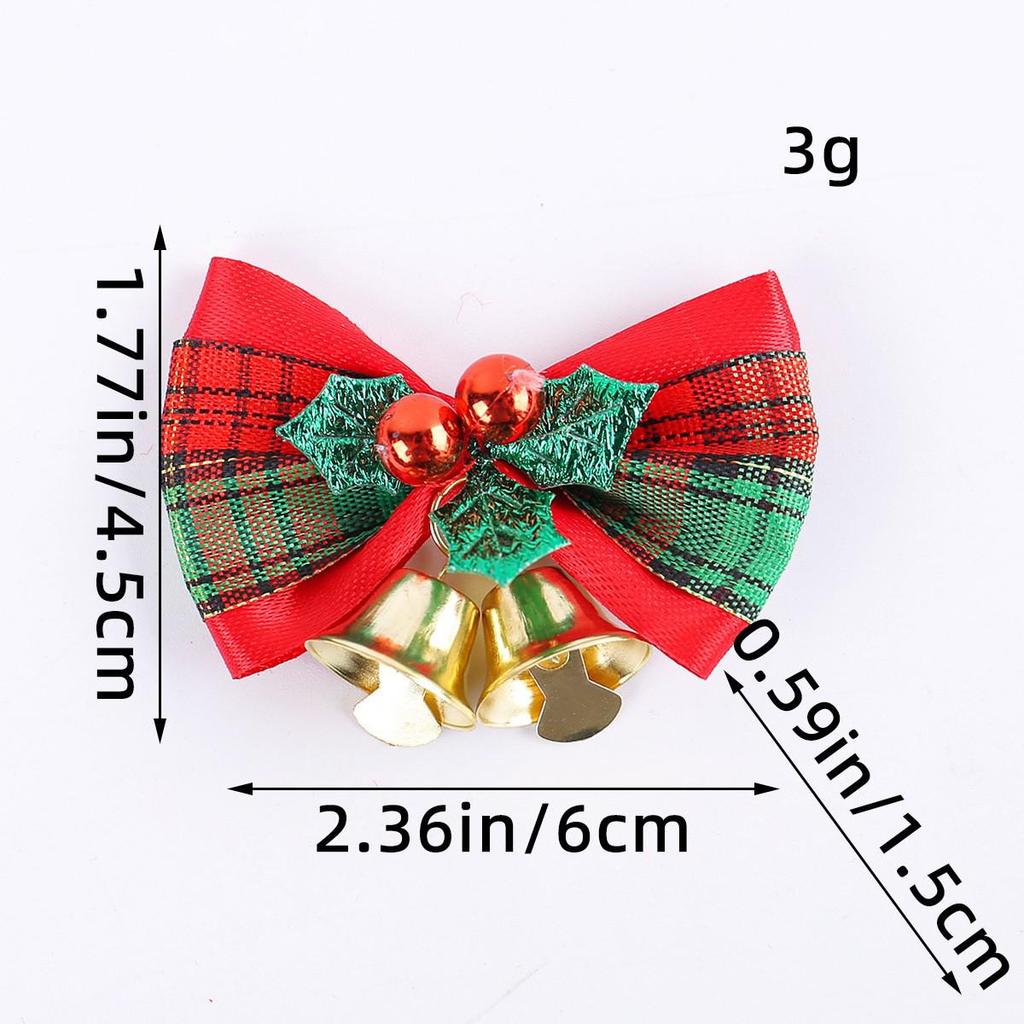 Cangyan Christmas Burlap Bow Bell Tree Decoration Mini Pendant Props