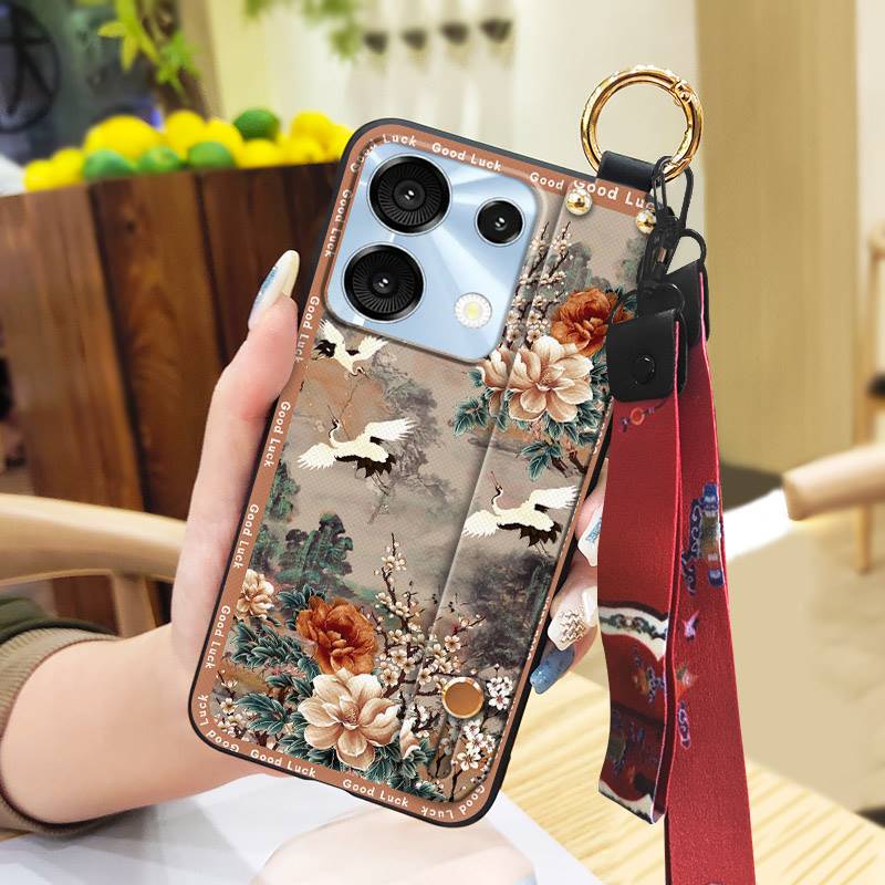 Elderly Lady Durable Phone Case For UMIDIGI G9 5G/Note9 5G For Mom Waterproof Kickstand Phone Holder Ring Back Cover