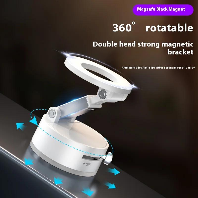 [2025 New  Strong Suction Mobile Phone Holder] One-Button Exhaust Vacuum Magnetic Suction Cup Mobile Phone Holder Portable