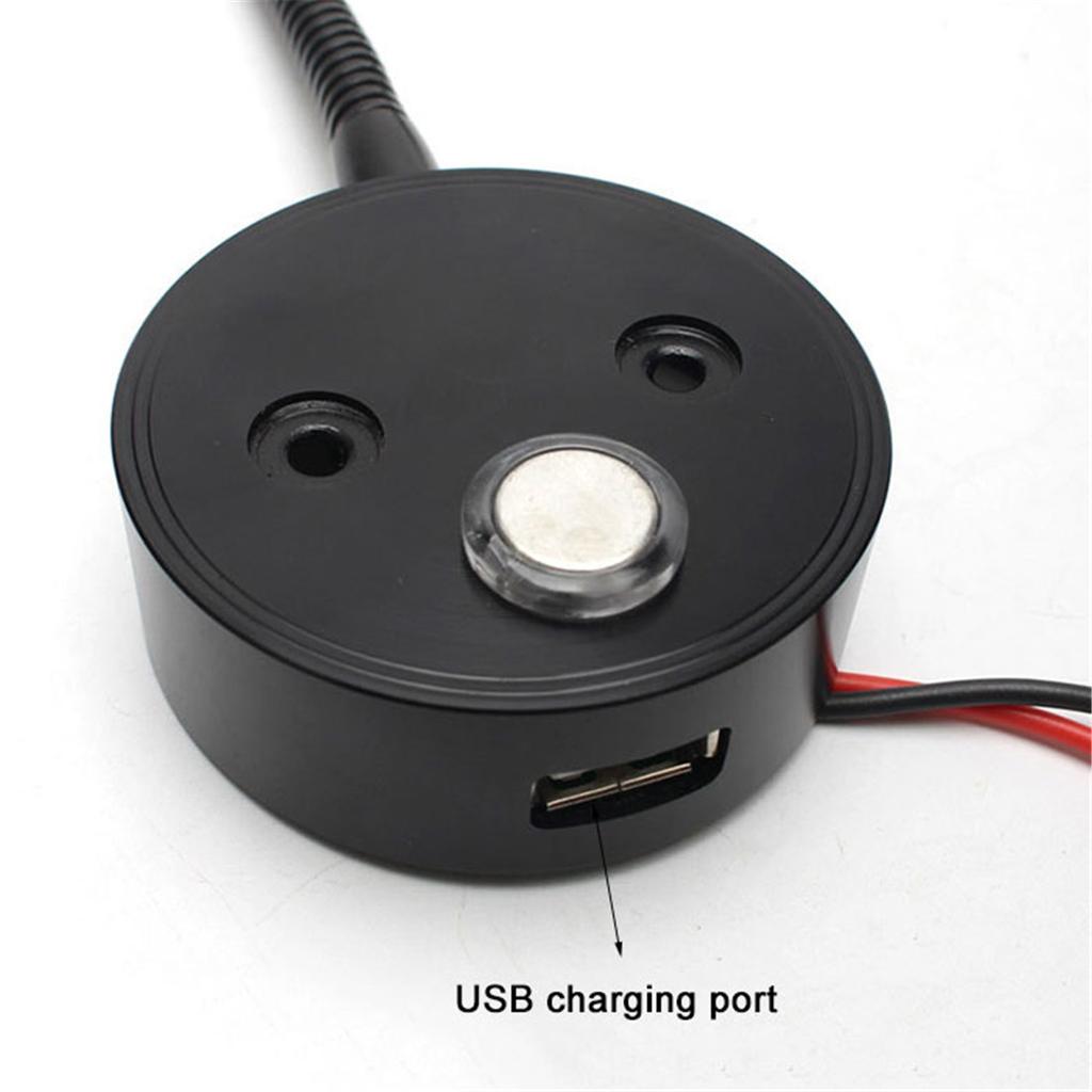 Alumínio preto 3000K 6000K Gooseneck 12 volts Mapa Luz Gráfico Luz, LED Lâmpada de Trabalho para Casa, Carro, Caminhão, Barco, RV e Aeronave