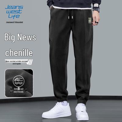 JEANSWEST LIFE Men's Chinese Trend Chenille Joggers