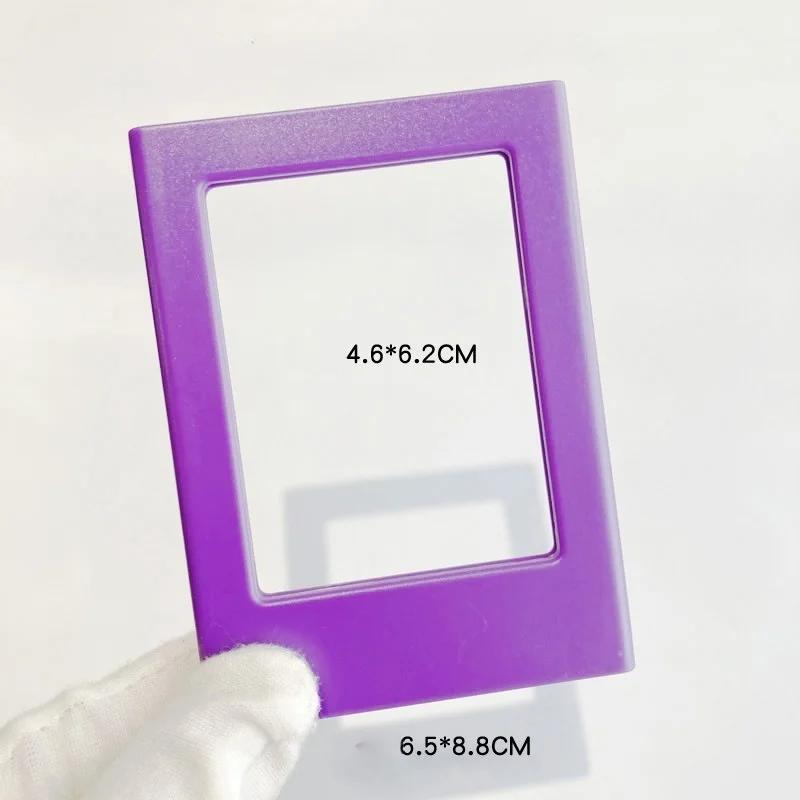 5pcs/10pcs Magnetic Photo Frame, 3-Inch Color Refrigerator Magnet, Compatible With Fuji Instax Mini Photo Paper.