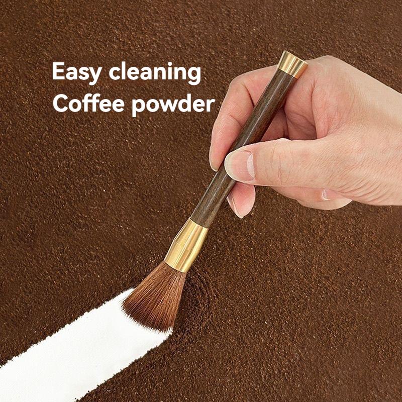 Coffee Grinder Cleaning Brush Wooden Handle Bean Powder Dusting Espresso Brush Barista Tool Coffee Machine Cleaning Brush