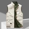 Men's Reversible Cotton Vest, Multi-Pocket Gilet for Spring/Autumn, Plus Size, Ideal for Outdoor Photography