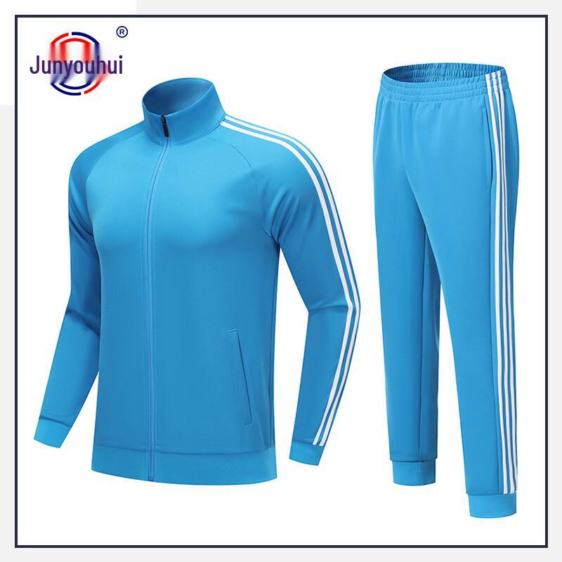 Unisex sportovní tepláková souprava s polovičním zipem a stojáčkem