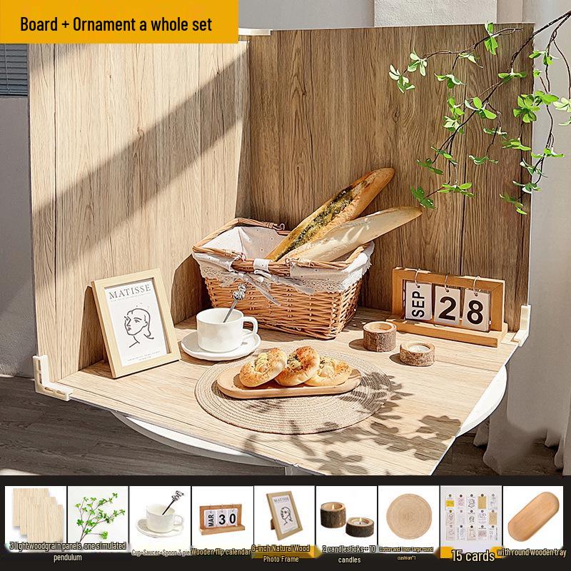 Retro Window Cake Baking Photography Background Board - Wood Grain Props for Studio Scenes